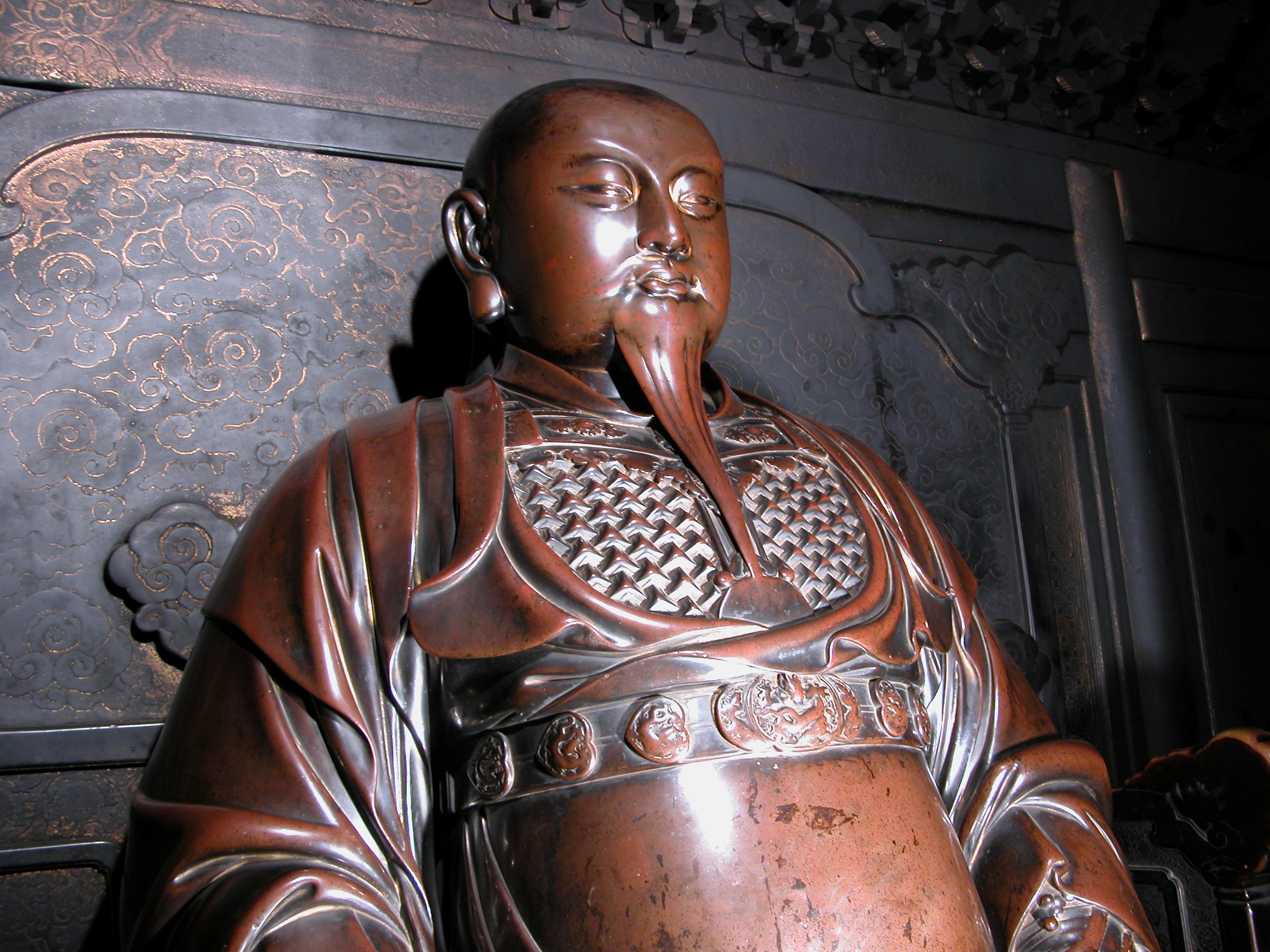 明代真武大帝（玄天上帝）鎏金铜坐像